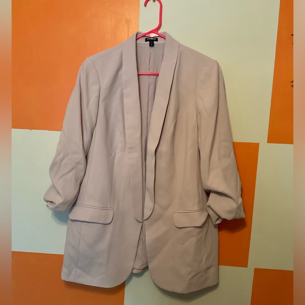 Express Blush Pink Boyfriend Fit Blazer